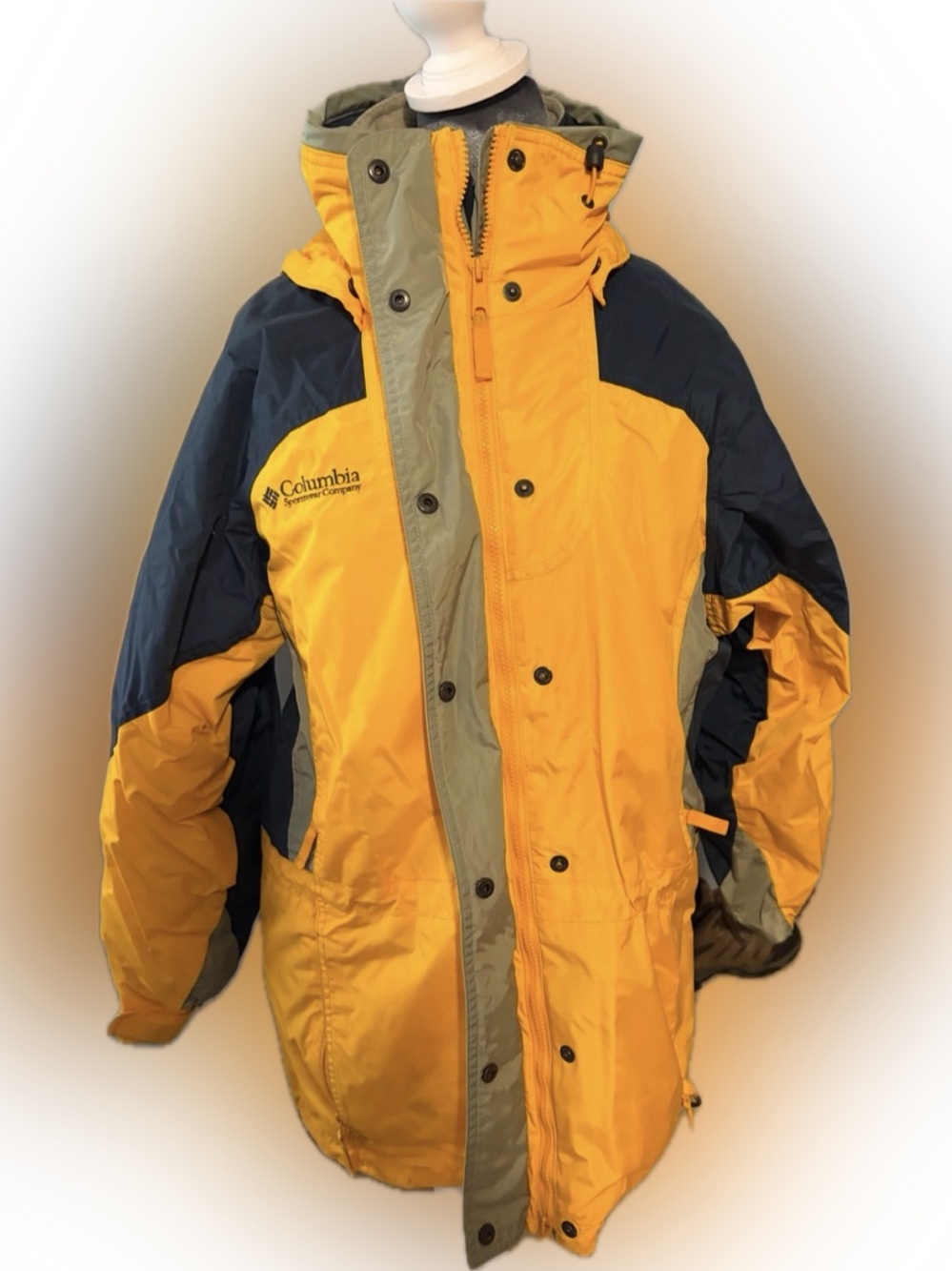 Vintage 90s Columbia 3-in-1 Interchange Jacket Yellow Blue Women’s S F99